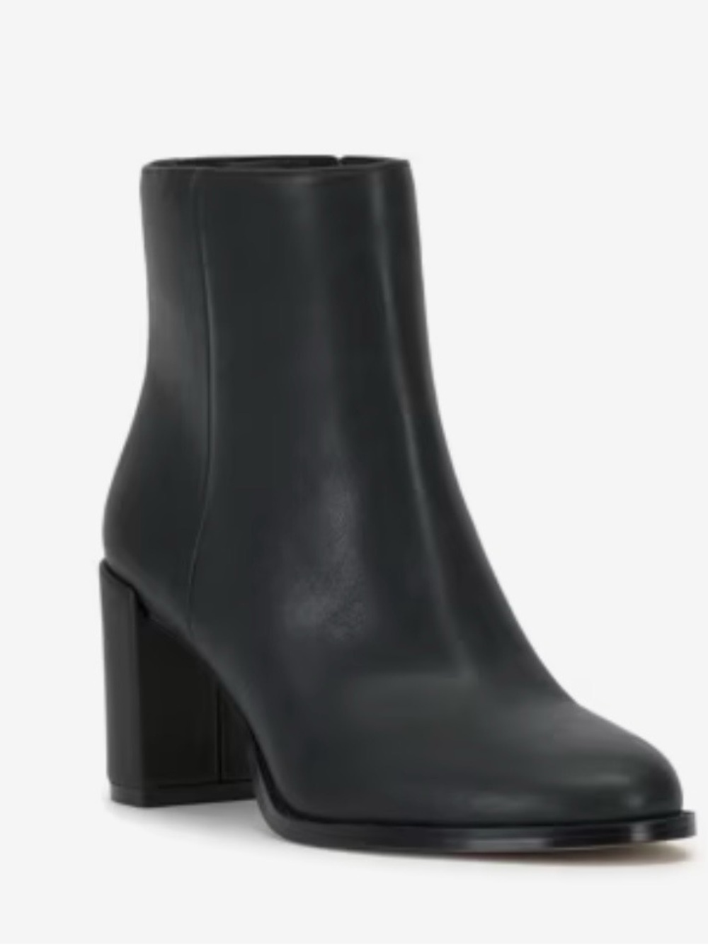 Kelly and Katie- Black Leather Block Heel Ankle Boots - Womens 11